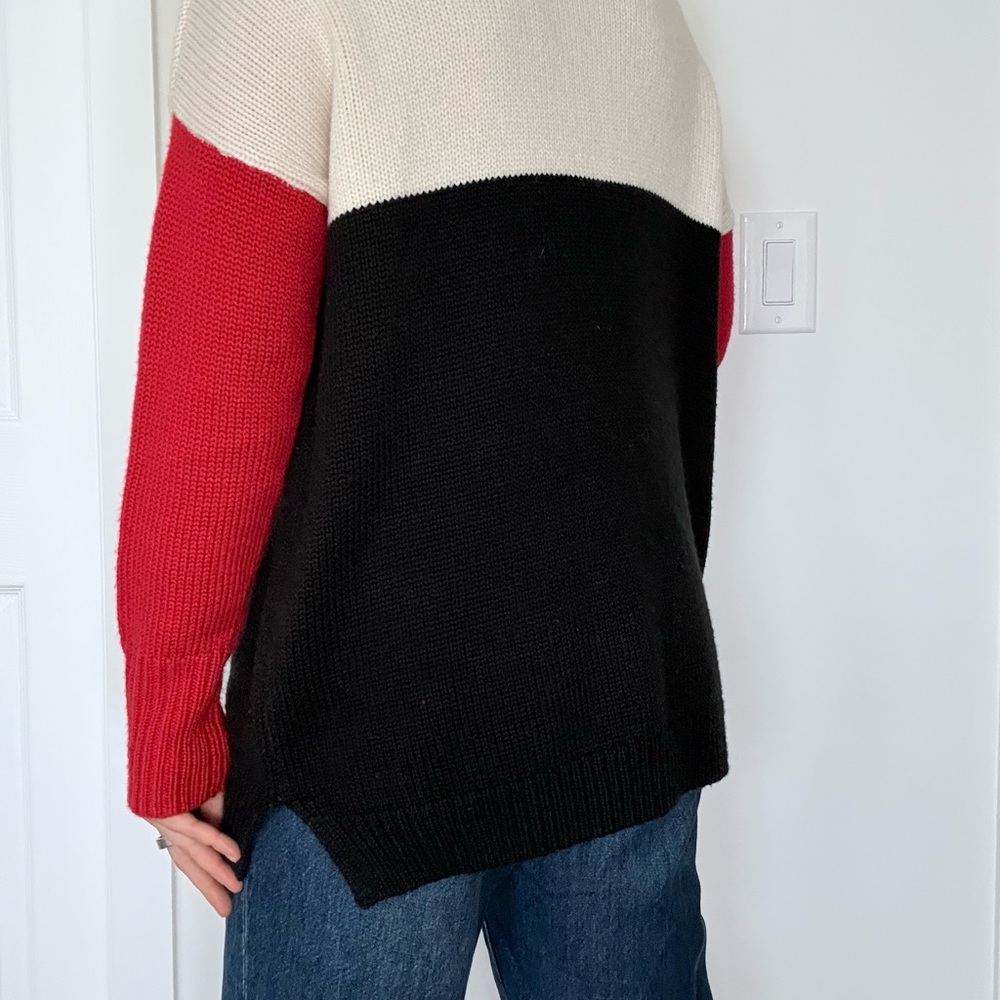 525 America Red, Black, and Cream Turtleneck Sweater - Picture 4 of 6